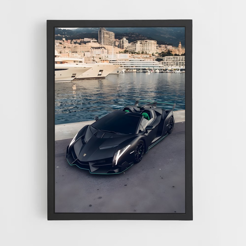 Poster Veneno Noir – affiche Lamborghini (vue 2)